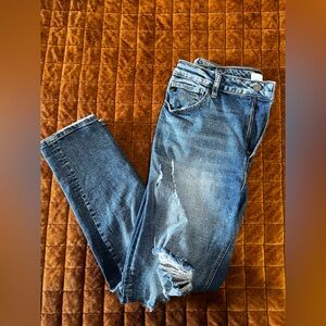 KanCan Women's Blue Distressed Skinny Jeans